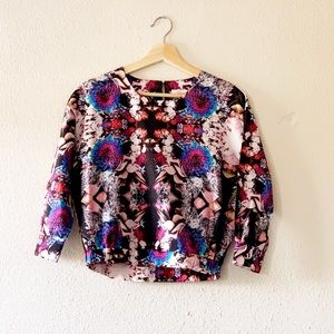 Lovers & Friends Floral Cropped Blouse